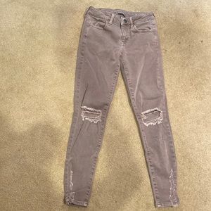 American eagle size 4 jeans light purple